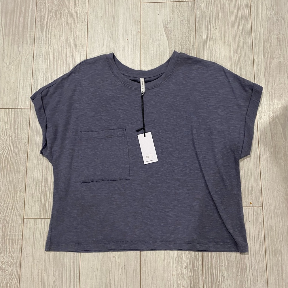 Blue cropped top